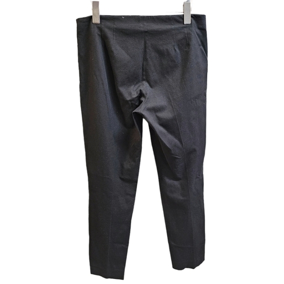 Theory Black Cotton Blend Cropped Pants Size 8 Stretch Lightweight Travel - Picture 3 of 8
